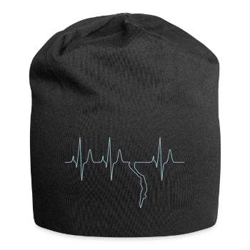 Apnoetauchen Freitaucher Herzschlag - Jersey-Beanie - Schwarz - Vorne