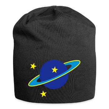 Saturn - Jersey-Beanie - Schwarz - Vorne