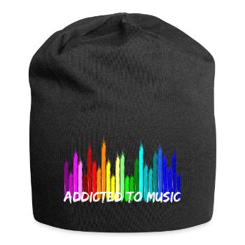 Addicted to Music Equalizer Sound Regler - Jersey-Beanie - Schwarz - Vorne