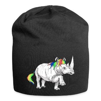 Rhino unicorn - Jersey Beanie - black - Front