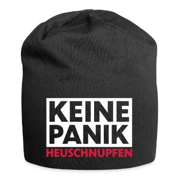 Keine Panik Heuschnupfen - Jersey-Beanie - Schwarz - Vorne