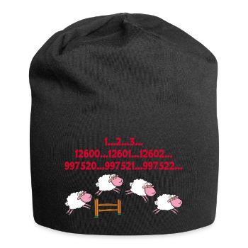 Compter les moutons - Bonnet en jersey - noir - Devant