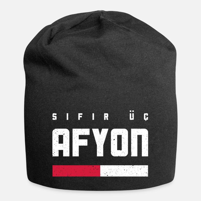 Afyon 03 - Jersey-Beanie - Schwarz