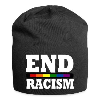 End Racism - Jersey-Beanie - Schwarz - Vorne