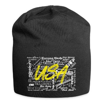 États-Unis États-Unis Blanc - Bonnet en jersey - noir - Devant