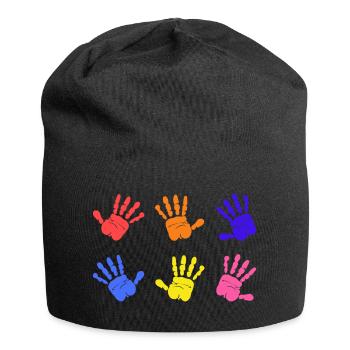 Autism Handprints - Jersey Beanie - black - Front