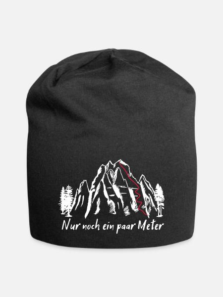 Berge, Bergsteigen - nur noch ein paar Meter - Jersey-Beanie - Schwarz