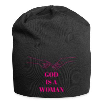 God is a woman Feminist Feminist Cadeau - Bonnet en jersey - noir - Devant