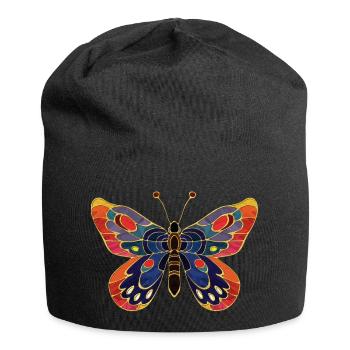 Butterfly - Jersey-Beanie - Schwarz - Vorne