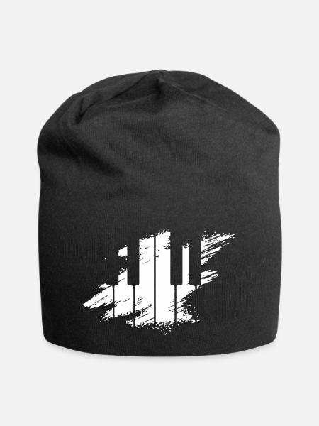 Klavier Pianist Funny Keyboard Tie - Jersey-Beanie - Schwarz