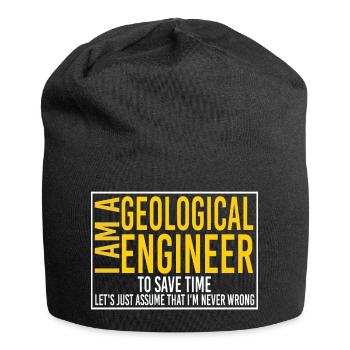 Geological Engineer Time Saver Tee - Jersey Beanie - black - Front