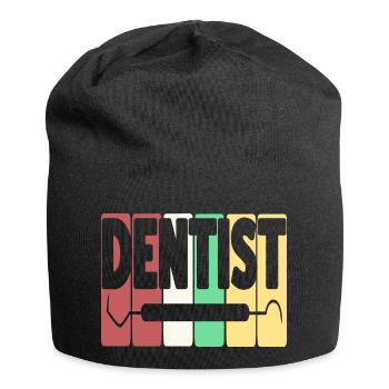 Retro Style Dentist T-Shirt Designs Present Gift - Jersey Beanie - black - Front