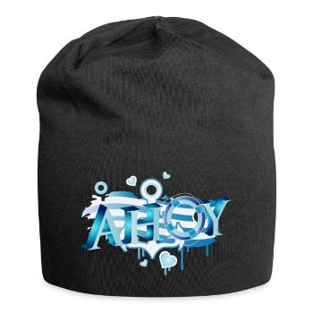 englischer Seemannsgruß Schriftzug Ahoy Graffiti - Jersey-Beanie - Schwarz - Vorne