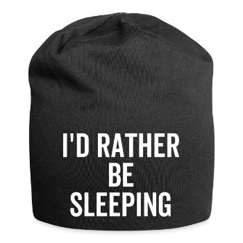Je préfère dormir - Bonnet en jersey - noir - Devant