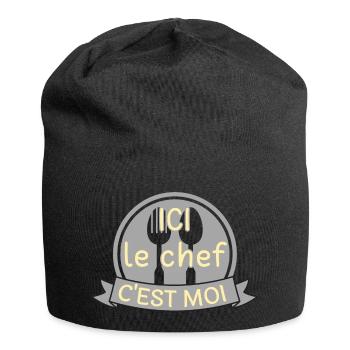 Ici le chef c'est moi - Bonnet en jersey - noir - Devant