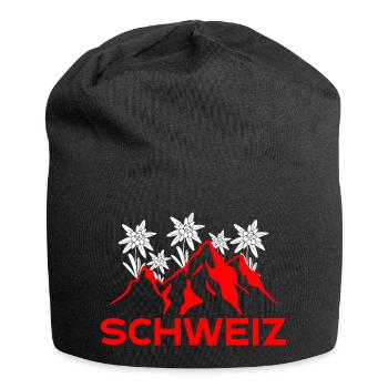 Swiss Mountains - Jersey Beanie - black - Front
