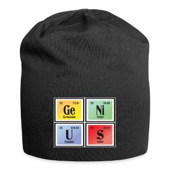 Genius | Periodensystem der Elemente - Jersey-Beanie - Schwarz - Vorne