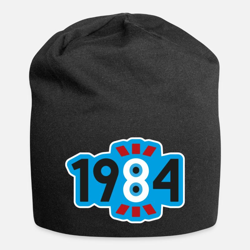 1984 - Bonnet en jersey - noir