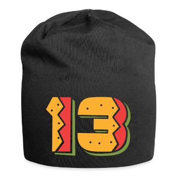 Burger Number 13 - 13 Years Old 13th Birthday Gift - Jersey Beanie - black - Front