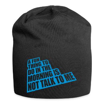 ne me parle pas - Bonnet en jersey - noir - Devant