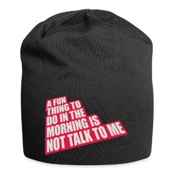 ne me parle pas - Bonnet en jersey - noir - Devant