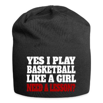 Basketball Basketballspielerin Basketballer Verein - Jersey-Beanie - Schwarz - Vorne