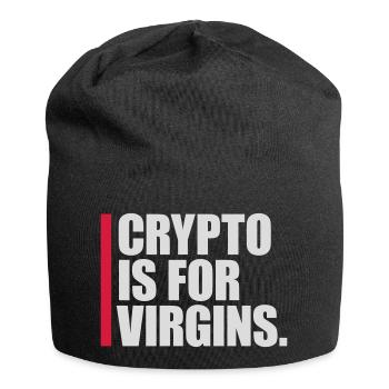 crypto is for virgins - Jersey Beanie - black - Front