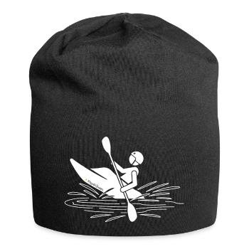 Kayak Queen - Hidden Message - Kayak Design - Jersey Beanie - black - Front