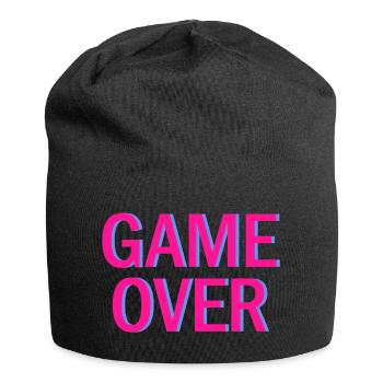 Game Over Neon Arcade Vibe - Jersey-Beanie - Schwarz - Vorne