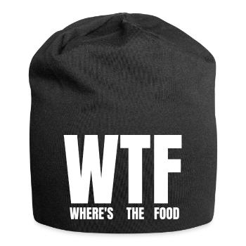 WTF Wo ist das Essen? - Jersey-Beanie - Schwarz - Vorne