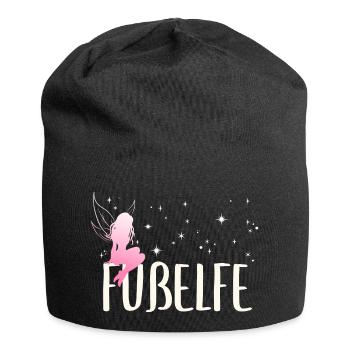 Podologie Pediküre Fußpfleger | Fußelfe - Jersey-Beanie - Schwarz - Vorne
