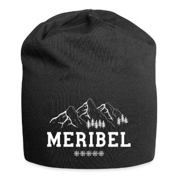 Méribel, station de ski, domaine skiable - Bonnet en jersey - noir - Devant