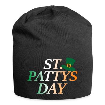 St. Patty's Day, St. Patricksday - Jersey Beanie - black - Front