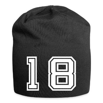 18th birthday of legal age - Jersey Beanie - black - Front