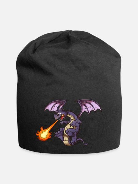 Dragon en colère - Bonnet en jersey - noir