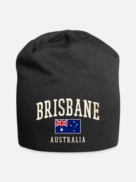 Brisbane Australien Vintage Flag Design - Jersey-Beanie - Schwarz