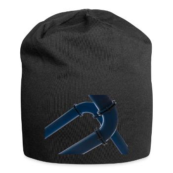 Two water pipes overlap under the sky - Jersey Beanie - black - Front