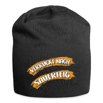 Verrückt nach Sauerteig - ich backe selber - Jersey-Beanie - Schwarz - Vorne
