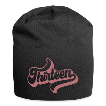 Dreizehn 13. Geburtstag für Mädchen 13 Jahre alt - Jersey-Beanie - Schwarz - Vorne