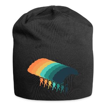 Vintage-Fallschirm - Jersey-Beanie - Schwarz - Vorne