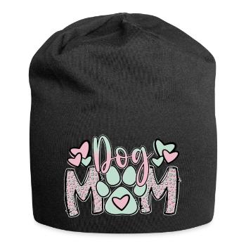 Maman chien - Bonnet en jersey - noir - Devant