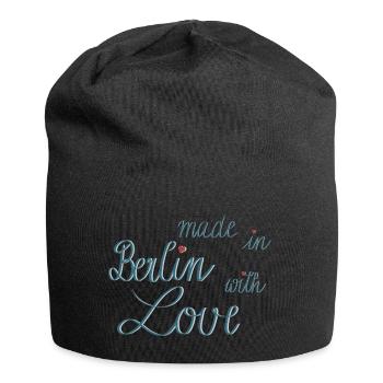 Made in Berlin with Love - Jersey-Beanie - Schwarz - Vorne