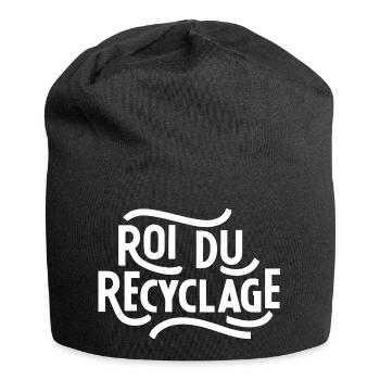 Roi du recyclage - Bonnet en jersey - noir - Devant