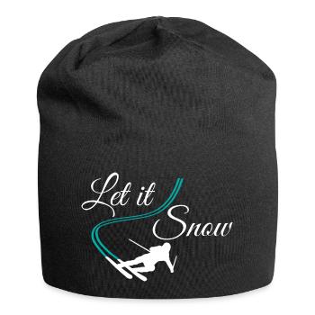 Let It Snow Skier - Jersey Beanie - black - Front