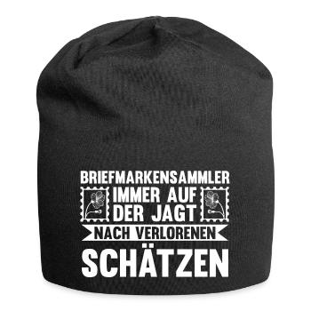Philatelie Briefmarkensammlung Briefmarkensammler - Jersey-Beanie - Schwarz - Vorne