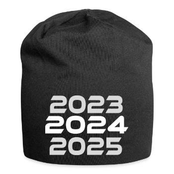 Frohes neues Jahr 2024 futuristisch - Jersey-Beanie - Schwarz - Vorne
