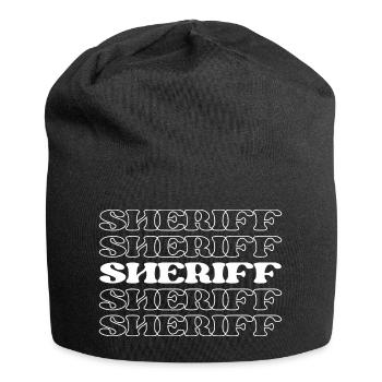 Sheriff Law Enforcement Officer Police Officer - Jersey Beanie - black - Front