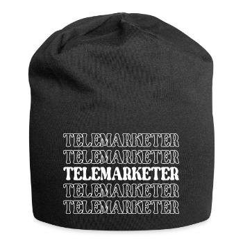Telemarketer Phone Salesperson Sales - Jersey Beanie - black - Front