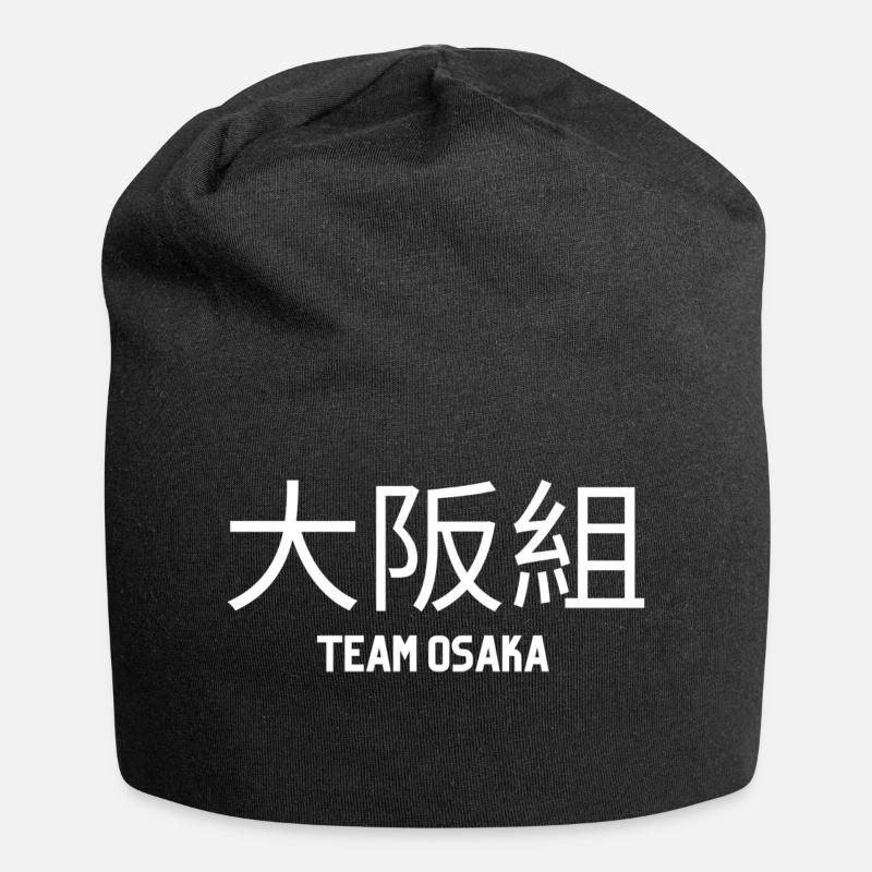 Team Osaka weiß - Jersey-Beanie - Schwarz