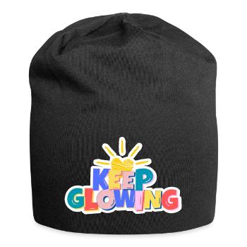 Continuez à briller - Bonnet en jersey - noir - Devant